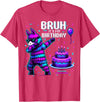 Llama Pinata Birthday Family Decorations Bruh Its My Birthday Llama Pinata Boy Girl Family Party Bday T-Shirt - Red Heather