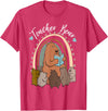 Thank You Teacher Appreciation Gifts Teacher Bear Reading Appreciation Teacher Graphic T-Shirt - Red Heather