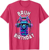 Llama Birthday Apparel Family Party Birthday Tees Bruh Its My Birthday Llama Boy Kids Girl Family Funny Party T-Shirt - Red Heather