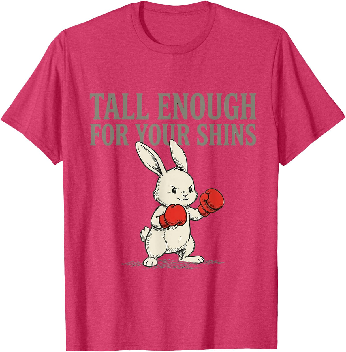 Cute Bunny Joke T-Shirt in Red Heather