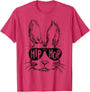 Hip Hop Bunny with Sunglasses Easter Hippity Rabbit Funny T-Shirt in Red Heather