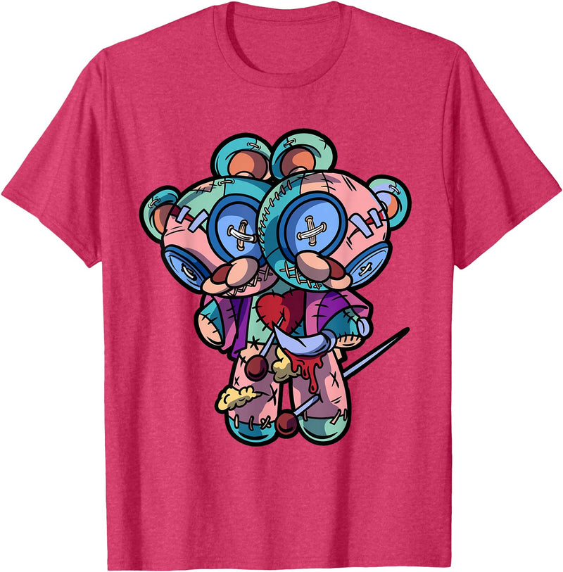 Voodoo Teddy Bear by - Sugar Kai Pastel Goth Two Headed Teddy Bear Voodoo Doll For Men T-Shirt - Red Heather