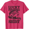 My Lucky Fishing Shirt Youth Teen Boys Bass Fish Men My Lucky Fishing Shirt Boy Youth Funny Fisherman Toddler T-Shirt - Red Heather