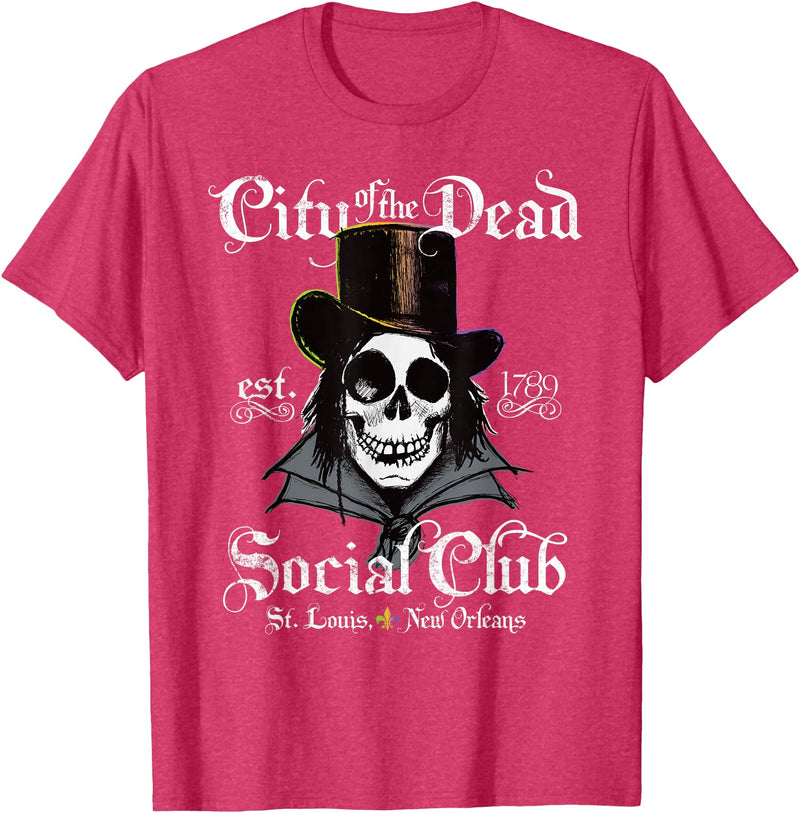 All Hallows Eve Tees by ADS New Orleans Voodoo Doctor Goth Skull Halloween T-Shirt - Red Heather