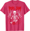 Bone Knitting Co. Purl Jam Skeleton Knitting Craft Lover Funny Design T-Shirt - Red Heather