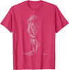 black animals art Lion Scribble Black Art for Lover Lions King of Animals T-Shirt - Red Heather