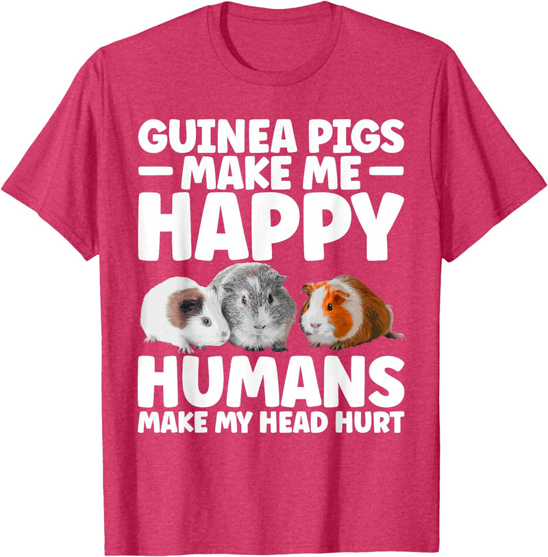 Guinea Pig Gift Guinea Pig Accessories & Stuff Funny Guinea Pig Clothes Men Women Rodent Guinea Pig Lover T-Shirt - Red Heather