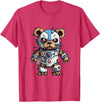Aesthetic Teddy Bear Streetwear Designs for Men Robot Teddy Bear, Hip Hop Teddy Bear, Cyborg Teddy Bear T-Shirt - Red Heather