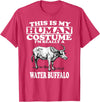 This is My Human Costume I'm Really a Water Buffalo T-Shirt T-Shirt - Red Heather