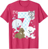 Arctic Animals Birthday Party Family Matching Bday Arctic Animals 7th Birthday Polar Bear Walrus Fox Sea Theme T-Shirt - Red Heather