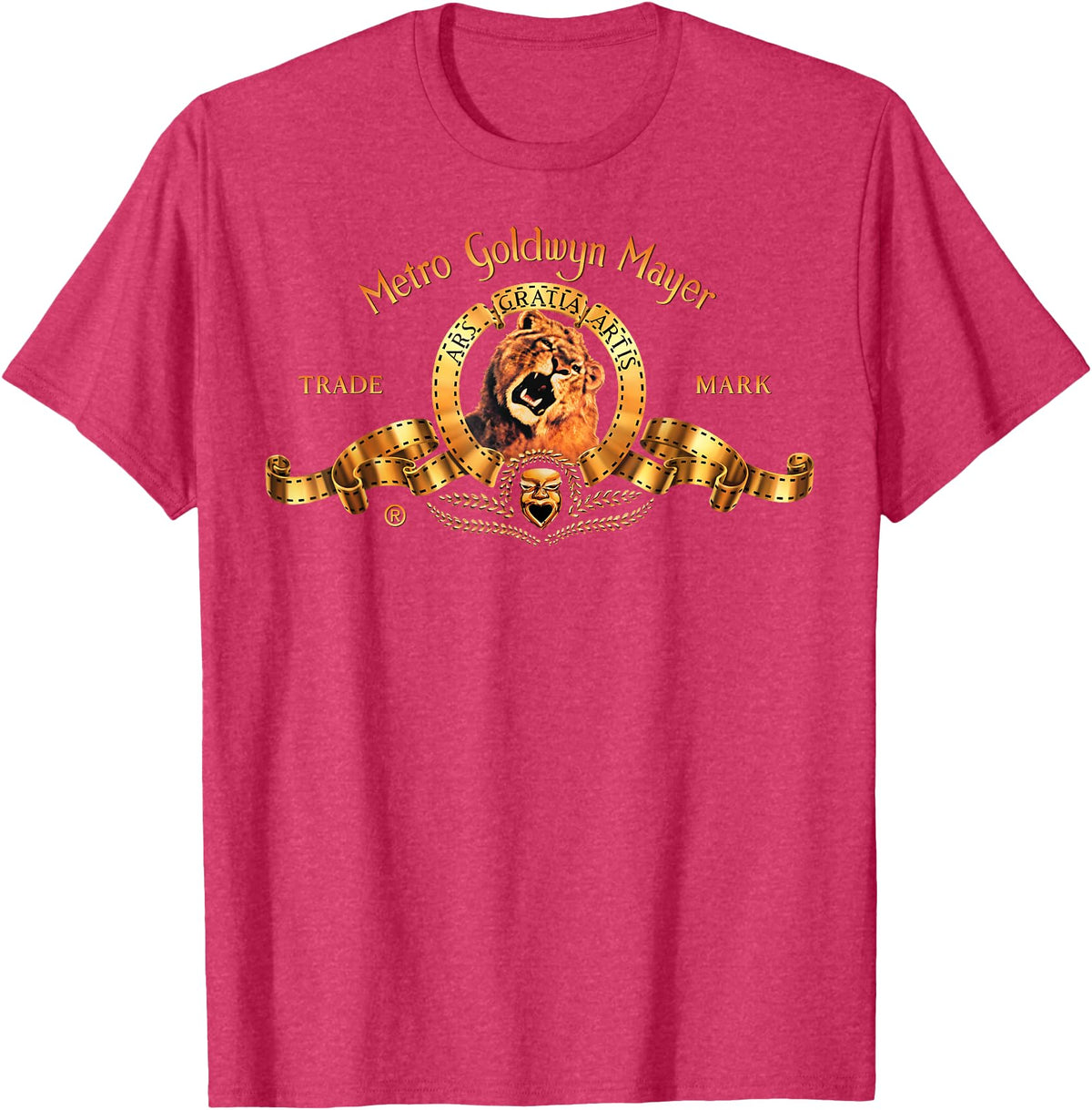 MGM Classic Lion Logo T-Shirt - Red Heather