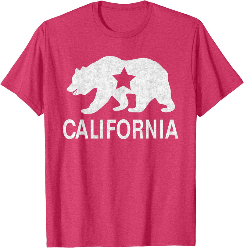 California Bear Souvenirs California State Flag Republic Of California T-Shirt - Red Heather