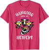 Cute Cow Herder Lady Animal Farm Lover Designs Funny Hanging with My Heifers Gift for Women Cow Farmer Girl T-Shirt - Red