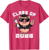 Peace Sign Hand Animal Class of 2026 Graduation Peace Sign Hand Pig Class of 2026 Graduation T-Shirt - Red Heather