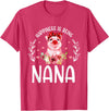 Mother's Day Matching Family Happiness Is Being A Nana Cute Pig T-Shirt - Red Heather