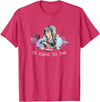 Alice in Wonderland - Floral - It's Aways Tea Time Rabbit T-Shirt in Red Heather