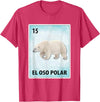 Polar Bear Mexican Tee El Oso Polar Mexican Polar Bear Cards T-Shirt - Red Heather