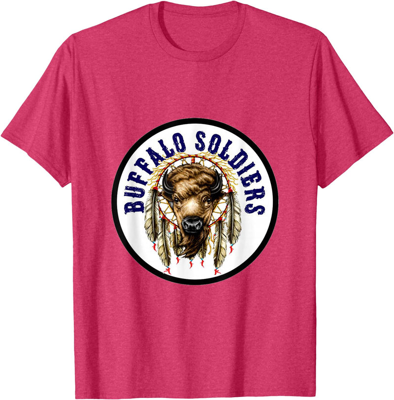 Mostly Art Stuff The Buffalo Soldiers of 1886 Dreamcatcher Art T-Shirt - Red Heather