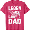 Cow Lover Gift Co. Legen Dairy Dad Cow Farmer Father's Day for Men T-Shirt - Red Heather