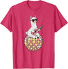 DiscoballAxis1 Funny Llama Disco Dancing Ball Groovy Retro 80s Costume T-Shirt - Red Heather