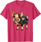 Kune Kune Pig Accessories & KuneKune Clothes Kune Kune Pig Breeder Kune Kune Lover Kune Kune Pig Girl T-Shirt - Red Heather
