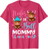 Reveal Party Highland Cow Bull or Heifer Mommy Loves You Highland Cow Lover T-Shirt - Red Heather