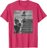 When Pigs Fly Pig Lover Designs Apparel Gifts Cow Selfie With Flying Pigs Fly Funny Gift for Men Women Kid T-Shirt - Red Heather