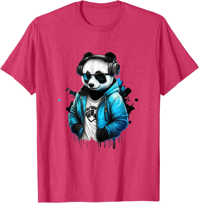 Panda Musik DJ Controller Gaming Panda Panda Music DJ Controller Gaming Panda T-Shirt - Red Heather