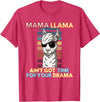 Mama Llama Designs Mama Llama Mom Funny Saying Cute Design For Men Women Kids T-Shirt - Red Heather