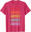 horses Apparel Horses T-Shirt - Red Heather