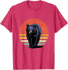 Wowsome! Retro Vintage Black Bear T-Shirt - Red Heather