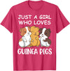 Guinea Pig Gifts & Prints Guinea Pig Shirt Girls Guinea Pig Gifts Women Guinea Pig T-Shirt - Red Heather