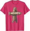 Cartba Aunt Co. Bear-y Awesome Aunt Funny Saying Cute Auntie T-Shirt - Red Heather