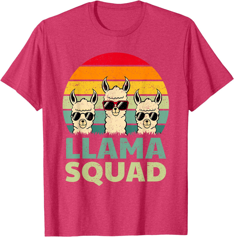Funny Llama Gift Llama Lover Accessories & Stuff Funny Llama Design for Men Women Llama Alpaca Farm Animal T-Shirt - Red Heather