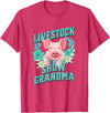 Showing Cattle & Pigs T-Shirts And Apparel Livestock Show Grandma - We Show Pigs at the Fair T-Shirt - Red Heather