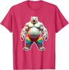 Jay Moe Design "I Love Bears" Fun Gay Pride Vintage Rainbow T-Shirt - Red Heather