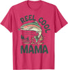 O Fishally One 1st Birthday Fishing Family Fish O Fishally One 1st Birthday Fishing Family Reel Cool Mama T-Shirt - Red Heather