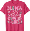 Birthday Girl CowGirl Matching Family Mama Of The Birthday Cow-Girl Rodeo Cow Girl Birthday T-Shirt - Red Heather