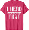 Daneisyista Vintage Cow Beef Butcher Farmer Gift T-Shirt - Red Heather