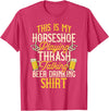 Horseshoes Gift & Throwing Horseshoes Apparel Horseshoe Game Horseshoe Throwing T-Shirt - Red Heather