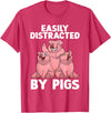 Pig Gift Pig Lover Stuff & Pig Novelty Accessories Funny Pig Design For Men Women Kids Farm Animal Pig Lovers T-Shirt - Red Heather