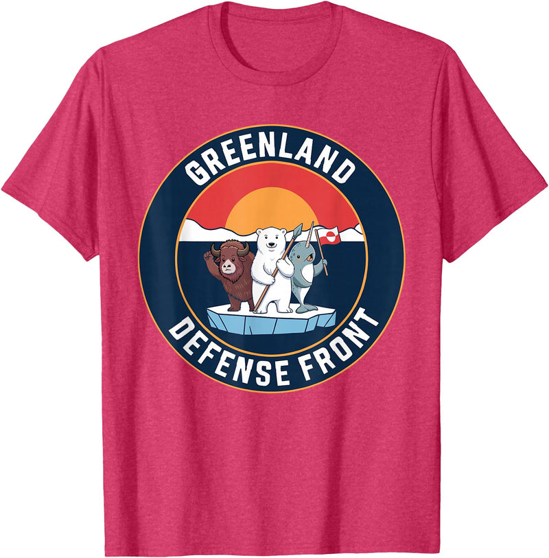 Greenland Defense Front Polar Bear tee Greenland Guard Polar Bear Spear Arctic Emblem T-Shirt - Red Heather