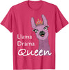 The Packing Llamas Llama drama queen T-Shirt - Red Heather