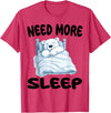 Polar Bear Pajamas & Nightgown .Co Cute Polar Bear Need More Sleep Pajamas Nightgown T-Shirt - Red Heather