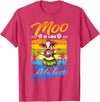 Aloha Animal Hawaii Flower Chain Hula Dance Art Hawaii Animal Haku Lei Grass Skirt Hula Dance Aloha Cow T-Shirt - Red Heather