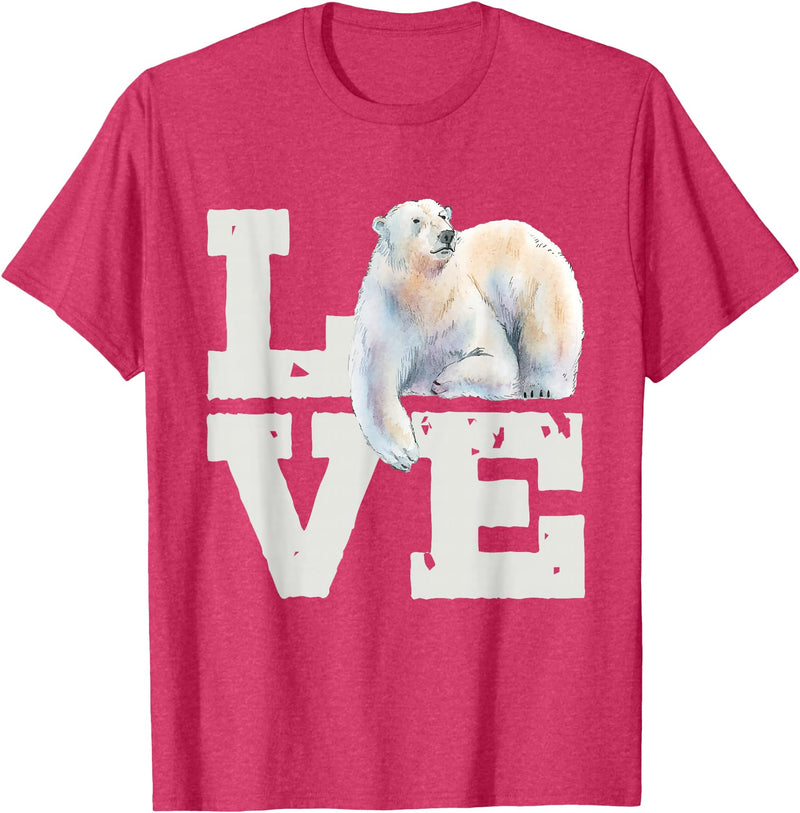 Funny Polar Bear Shirts Polar Bear Lover Zookeeper Zoo Animal Lover Wildlife T-Shirt - Red Heather