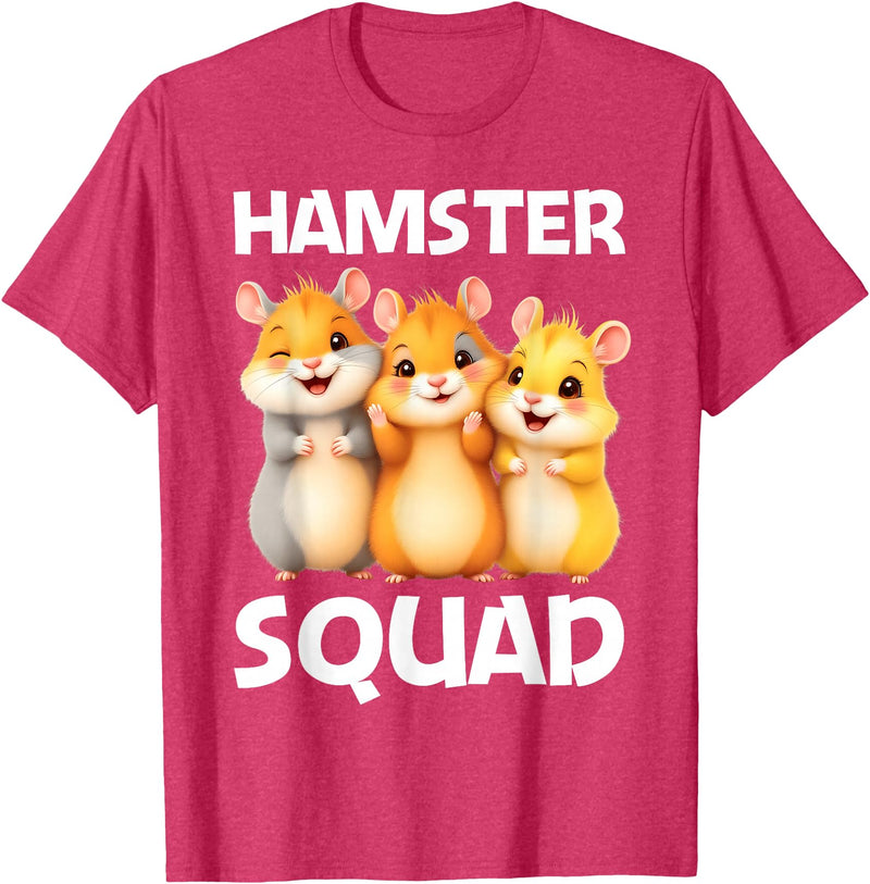 Cute Hamster Design for Men Women Kids Dwarf Hamster Lovers T-Shirt - Red Heather