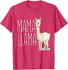 Llama Family Tees NYC Mama Llama Gift Funny Matching Family Tribe Mom Mommy Mum T-Shirt - Red Heather