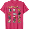 Wowsome! Cattles Animals of the World Cattle Farmer Rancher Cow Lover T-Shirt - Red Heather