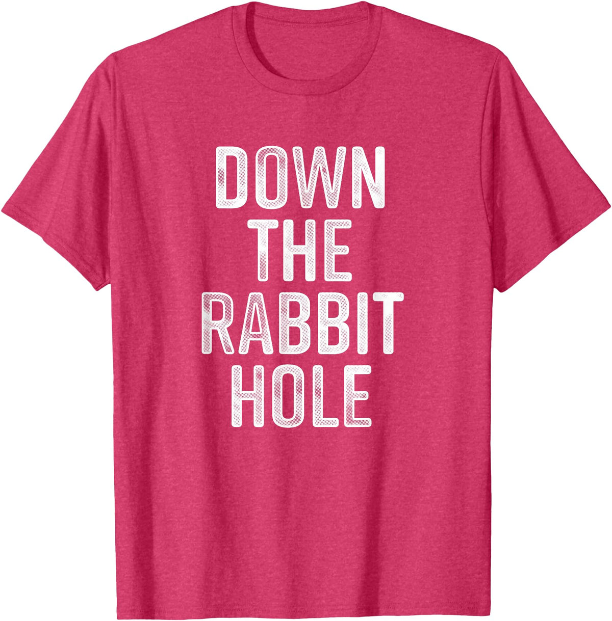 The Rabbit Hole Down T-Shirt in Red Heather